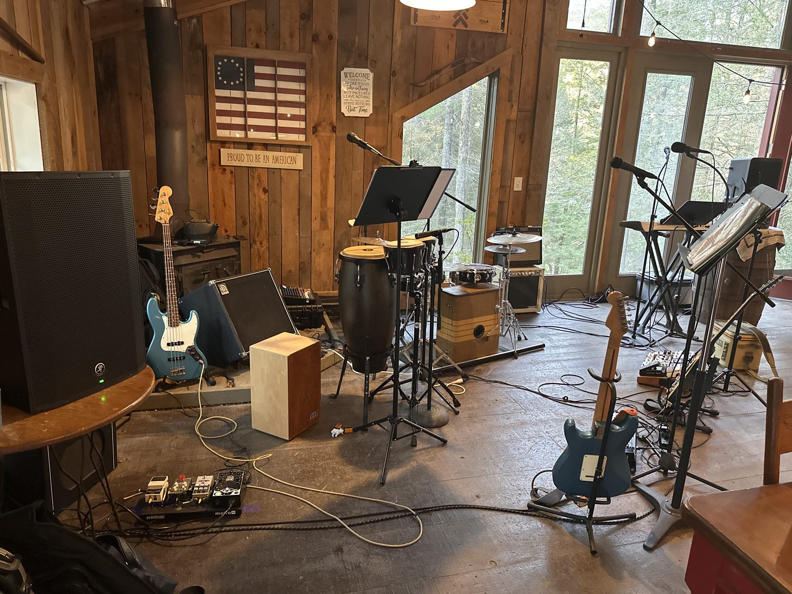 Band gear and instrument setup